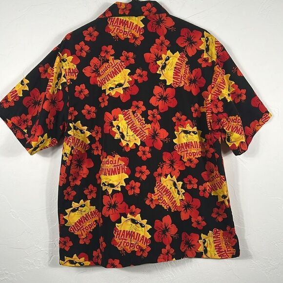 🏝️🌊☀️ Vintage Hawaiian Tropic Hawaiian Beach Shirt Button Up Shirt Lg - EUC - Picture 4 of 5